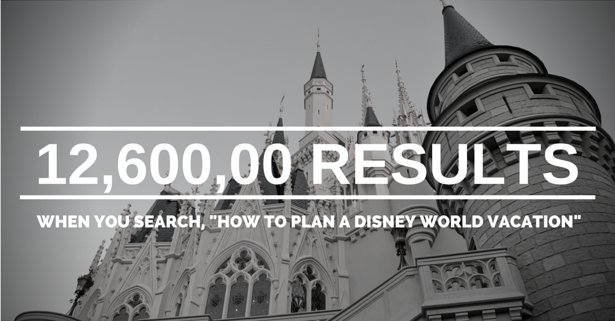 how to plan a Disney World vacation